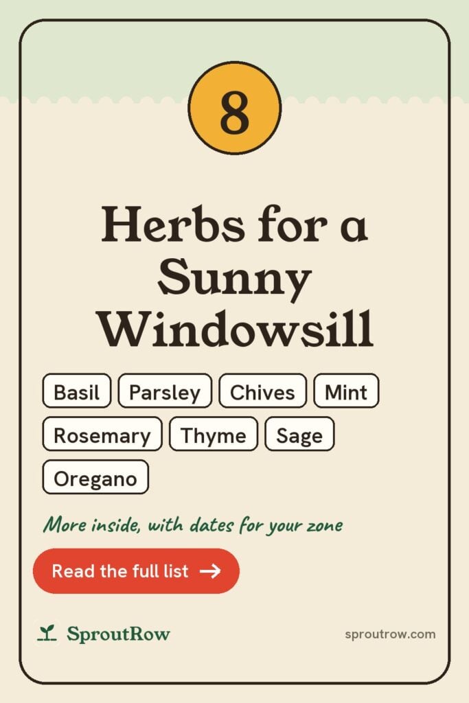 8 Herbs for a Sunny Windowsill pin